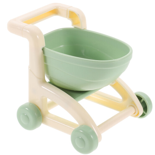 Mini Shoppingvagnsmodell Simuleringsdocka Vagn Förrådsbasket