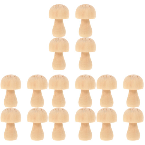 16 Delar Träinredningar DIY Ornament Barnmålade Leksaker 2