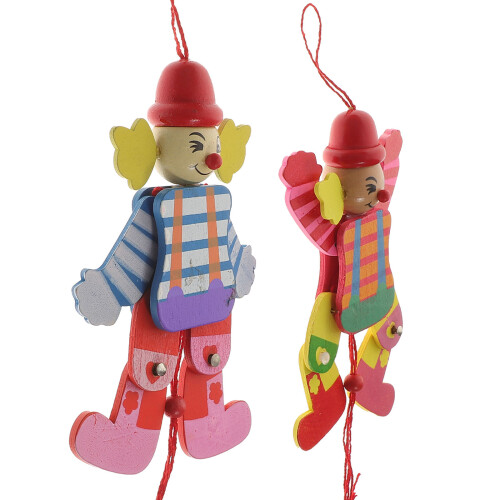 8St String Puppets Clown Marionetter I För Barn Lekar 1