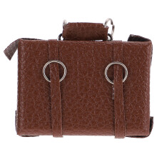 4Pcs Mini House Decor Brown Miniature Suitcase Toy