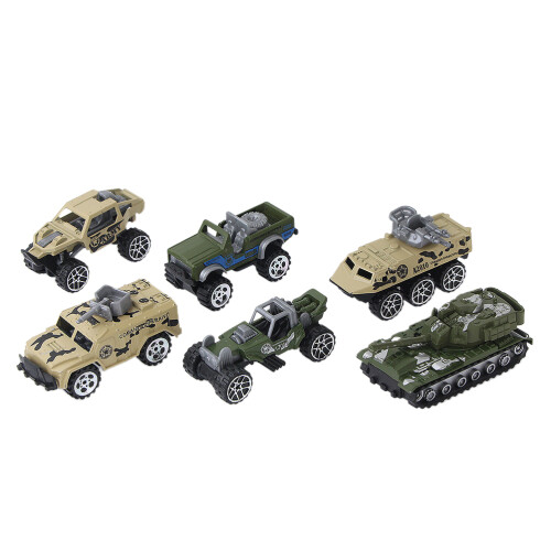 6Pcs Militärfordon Leksaker Av Legering För Barn 1