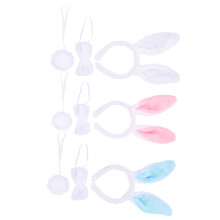 15 Sets Zubehör Für Häschenkostüm Mit Stirnband Fliege