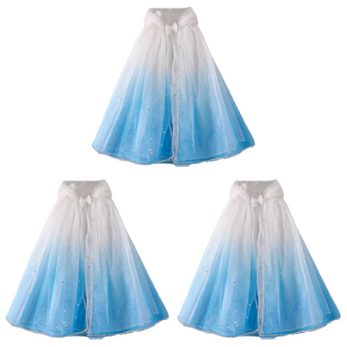 3St Barn Cape Glittrande - Festkappa För Rollspel Och 2