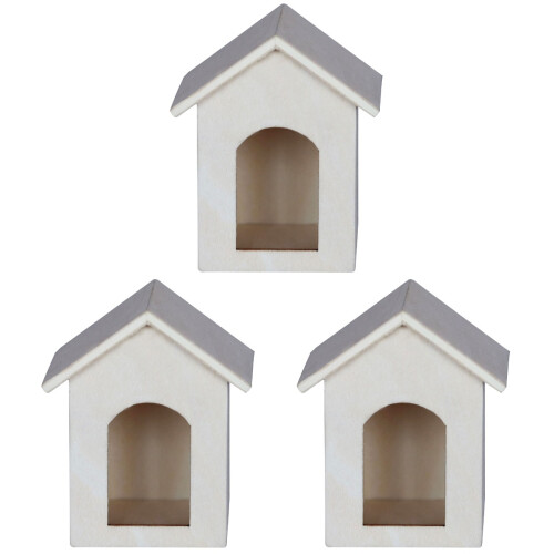 3 Stuks Mini Huis Model Decoratief Dolly Huis 1