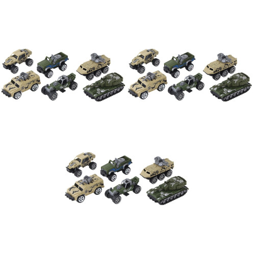 18 Stuks Militaire Voertuigen Speelgoed Legeringsauto Model 2