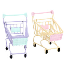 4 Stuks Kinder Speelhuis Metalen Mini Winkelwagentje Decoratie