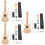 3 Sets DIY Ukulele Bausatz Holzukulele Musikinstrument Graffiti 9