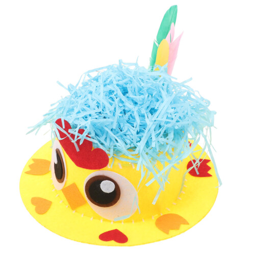4 Sets Kids Diy Easter Chicks Bonnet Material Kit Handmade Craft