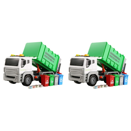 2 Sets Kinder Prullenbak Auto Speelgoed Met 40 Kaarten 2