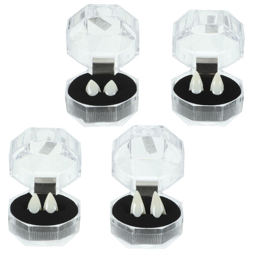 4 Pairs Custom Fangs Cosplay Teeth Dentures Halloween Props