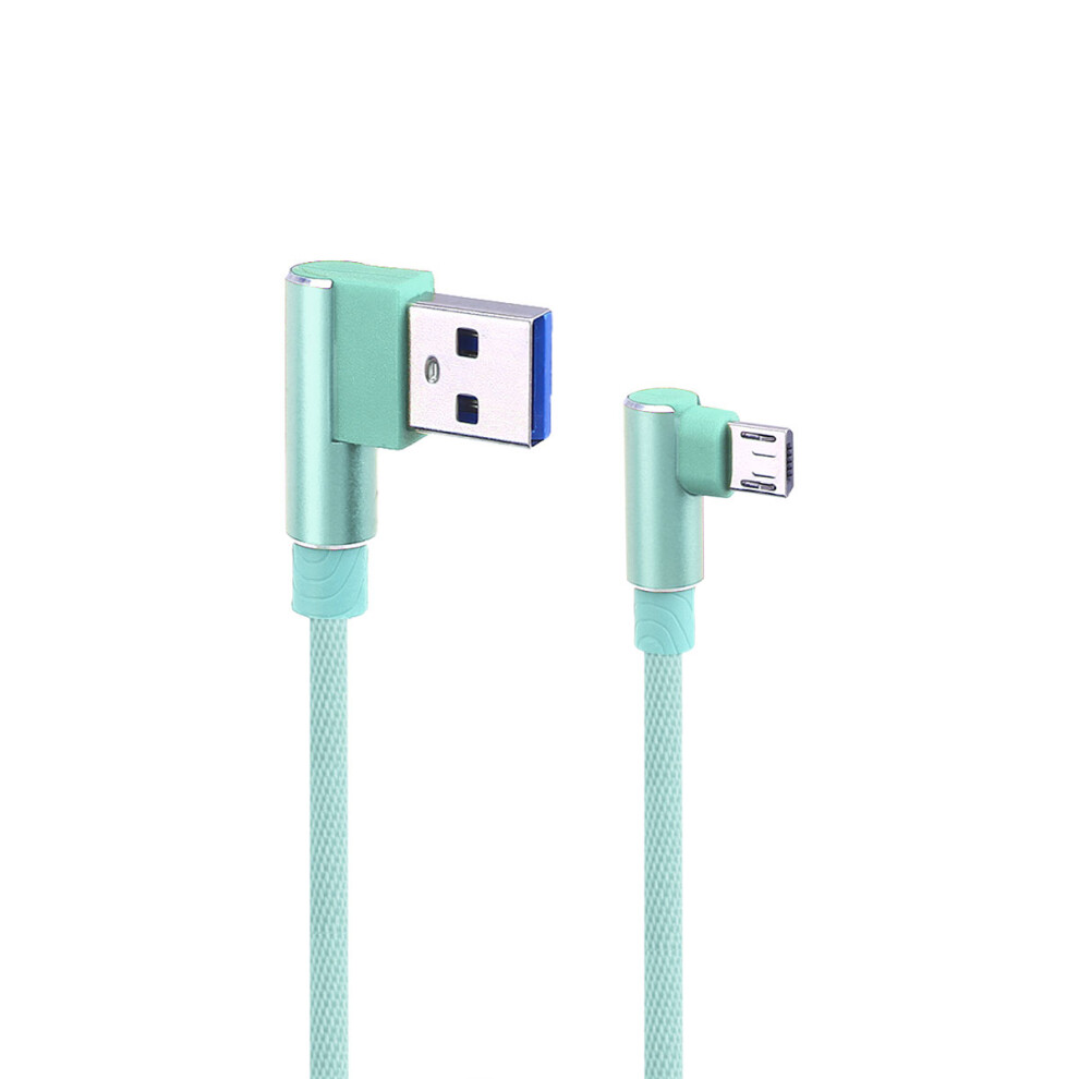 1M Right Angle Usb Micro Braided Cable 2.4A 90 Degree For 3551936909792