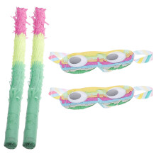 10Sets Kinder Pinata Sticks Aus Papier Mit Farbigen Partybrillen
