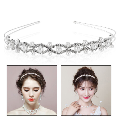 Rhinestone Braut Haarspange Silber 1