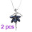 2 Unidades Colgante De Violeta Ballet Collar 2