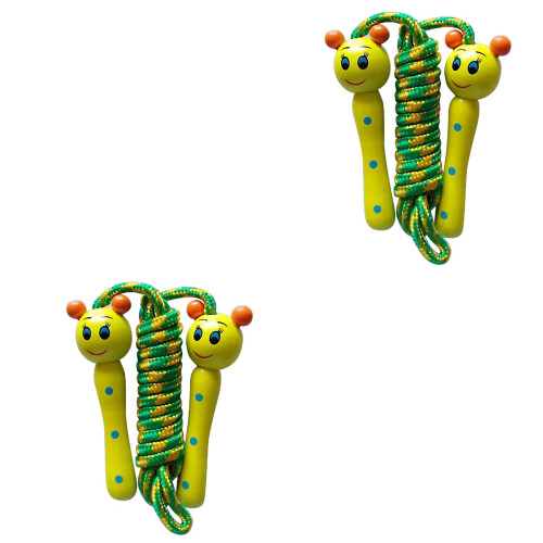 2 Verstelbaar Springtouw Voor Kinderen Met Gele Eend Design 2