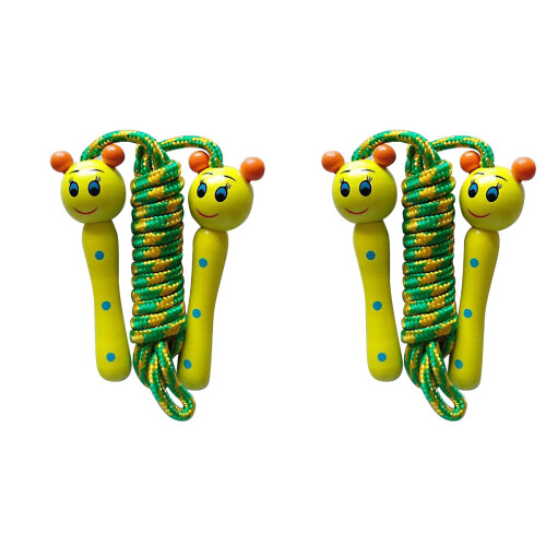 2 Verstelbaar Springtouw Voor Kinderen Met Gele Eend Design 1