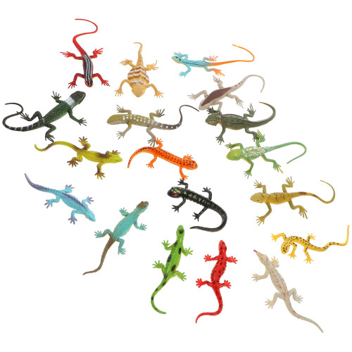 18 Pcs Fake Realistic Lagartos Plástico Animal