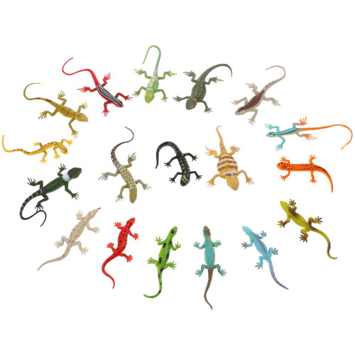 18 Pcs Fake Realistic Lagartos Plástico Animal 2