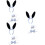 9St Kaninöron Dräkt Sats Bunny 7