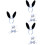 9St Kaninöron Dräkt Sats Bunny 6