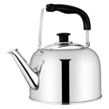 1Pc Whistle Teakettle Large Capacity Water Boiling Kettle Silver
