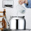 1Pc Whistle Teakettle Large Capacity Water Boiling Kettle Silver 9