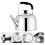 1Pc Whistle Teakettle Large Capacity Water Boiling Kettle Silver 6