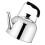 1Pc Whistle Teakettle Large Capacity Water Boiling Kettle Silver 7
