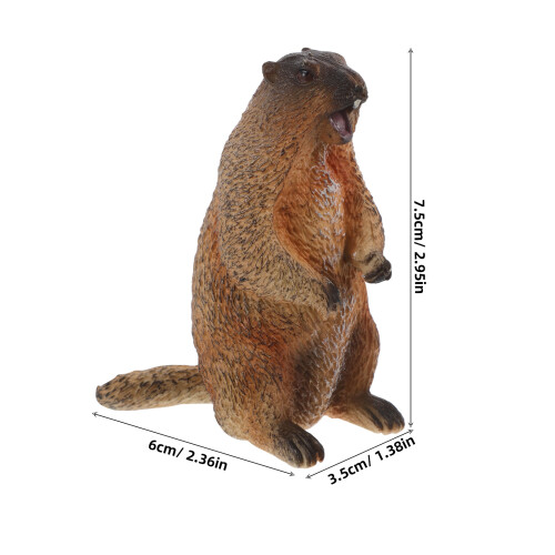 Standing Groundhog Model Kids Cognition Toy Realistic Desktop Decor 2