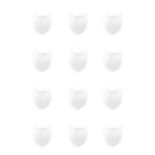 12Pcs Livslevande Tomte Mustacher Skägg Ansiktsprops