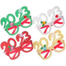 4 Stuks Nieuwjaar Bril Grappige Bril Fotohoek Rekwisieten Kerstbril