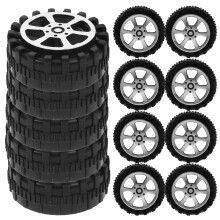 60 Delar 4,2 Cm Leksaksbils Hjul Svart Plast Diy Hantverk