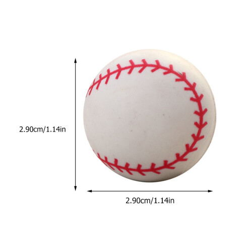 20Pcs Bounce Bollar Baseballmönster Reboundbollar Hoppbollar 1