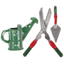 1 Set Miniatyrträdgårdsverktyg Vattenkanna Sax Spade