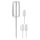 4Pcs Acessórios Para Batedeira Manual Aço Inoxidável Universal 10