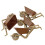 4Pcs Mini Carro De Mão Miniatura Decoração Micro Paisagem 1