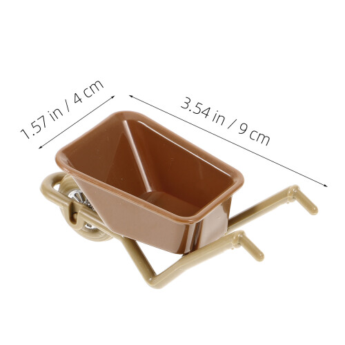 4Pcs Mini Carro De Mão Miniatura Decoração Micro Paisagem 2