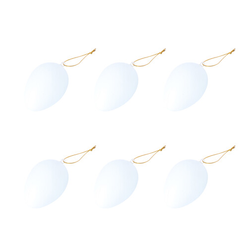 6Pcs Vit DIY Påskägg Målad Ägg Fester Barn Leksaker Tillbehör