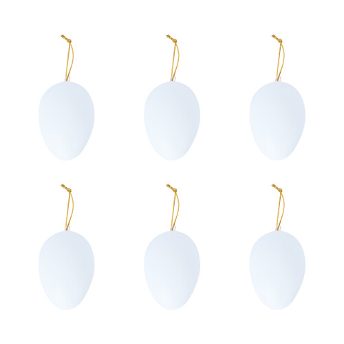 6Pcs Vit DIY Påskägg Målad Ägg Fester Barn Leksaker Tillbehör 2