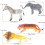 6Pcs Plástico Zebra Animais 2
