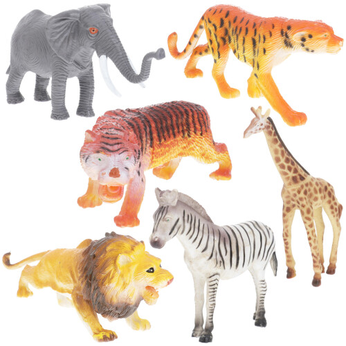 6Pcs Plástico Zebra Animais 2