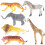 6Pcs Plástico Zebra Animais 6