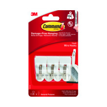 Command Small Stainless Steel Metal Hooks, One Size