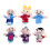 6Pcs Familj Handsdocka Rollspel Leksaksdockor Berättelselek 11