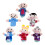 6Pcs Familj Handsdocka Rollspel Leksaksdockor Berättelselek 9