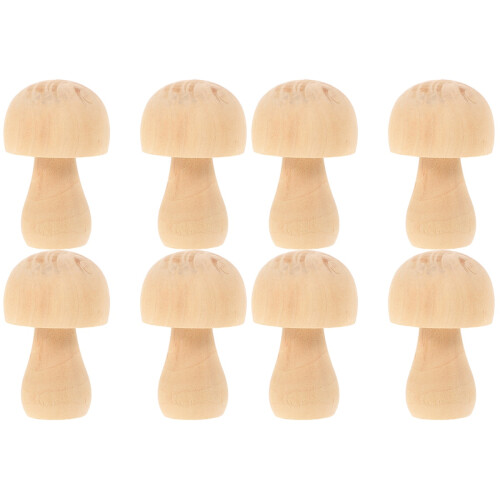 8 Delar Träinredningar DIY-Ornament Barnmålade Leksaker För Barn 2