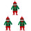 3 Set Santa-Kläder Juldräkt För Tomte 2