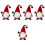 5Pcs Valentinsdag Gnome Plush Bordstablett Gnome 6