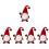 5Pcs Valentinsdag Gnome Plush Bordstablett Gnome 7