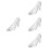 4St Transparent Glass Slipper Sko För Bord & Present 6